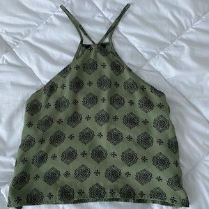 Green halter top